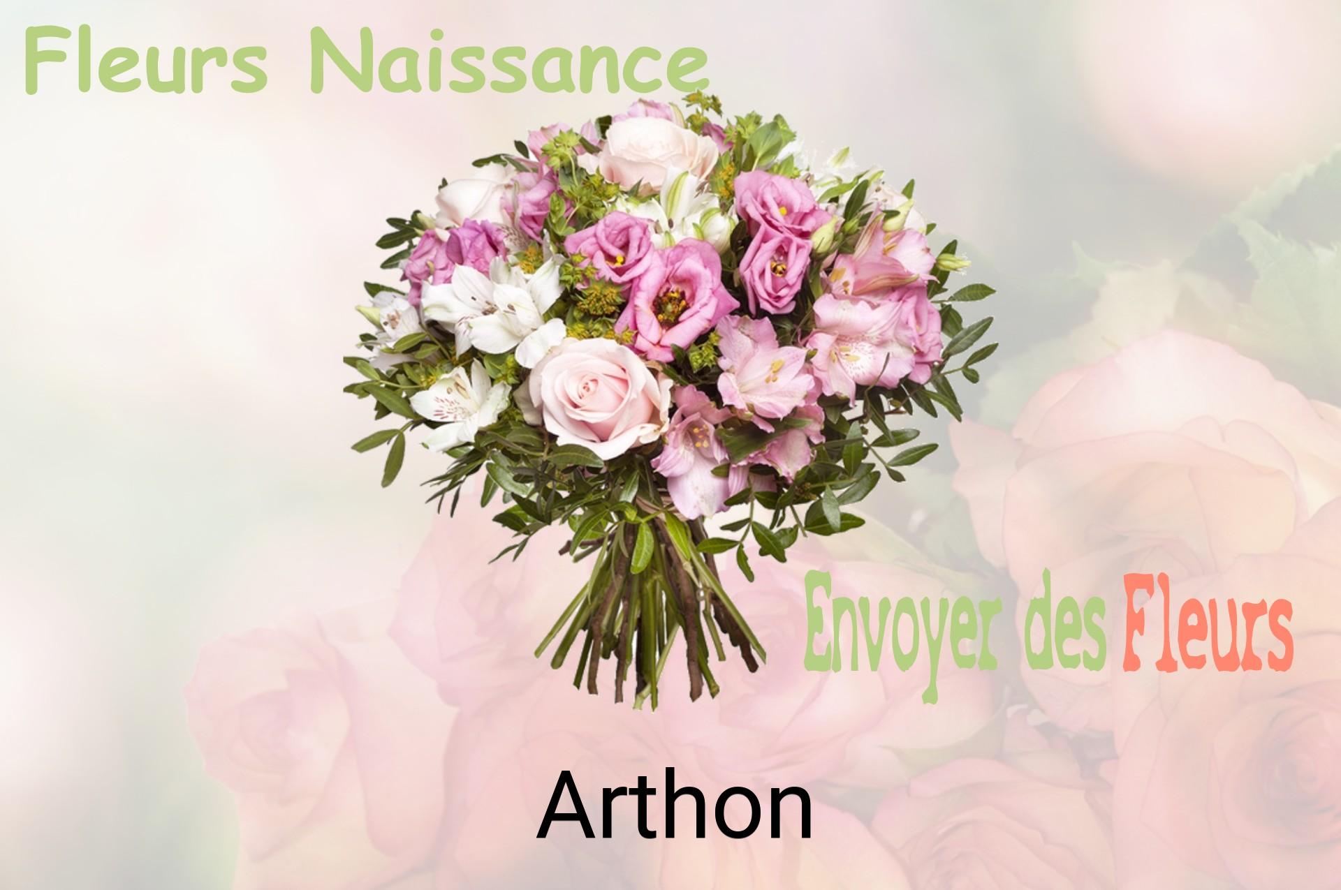 Bouquet de fleurs de naissance livré à Arthon